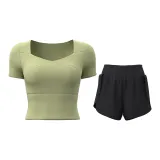 [Короткий рукав Комплект] Кардамон Зеленый + Звездный Черный