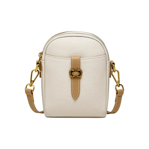 Narandu Чехол для телефона из коровьей кожи Мини Женский Экрю и Абрикос Полночный черный