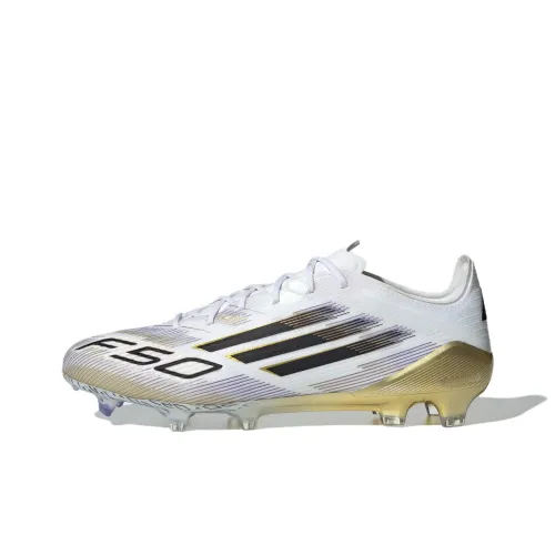 Adidas F50 ELITE Противоскользящие устойчивые к истиранию футбольные бутсы унисекс Белый Золотой