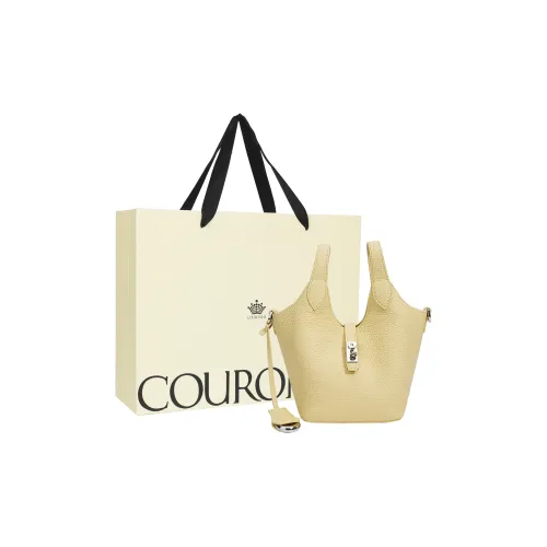 COURONNE Сумка из крупнозернистой текстуры коровьей кожи Женская Светло-серый Молочно-розовый Черный Цыплячий желтый