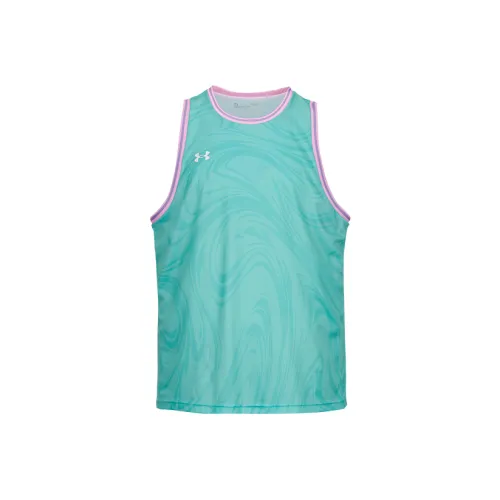 Under Armour Баскетбольная Джерси Мужская Светло-Зеленая Розово-Фиолетовая Edge