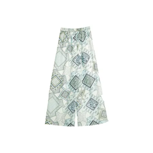 ELLE Сине-зеленые Женские Повседневные Брюки