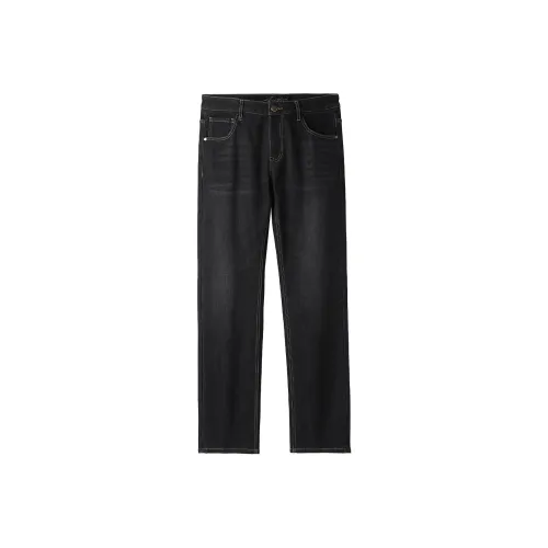 HLA Черный джинсовый градиент Темный 3J Мужские джинсы