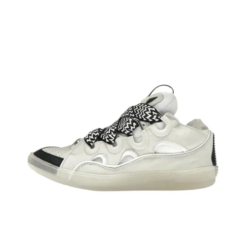 Lanvin Curb MID Топ Скейтборд Кроссовки Мужские Белые