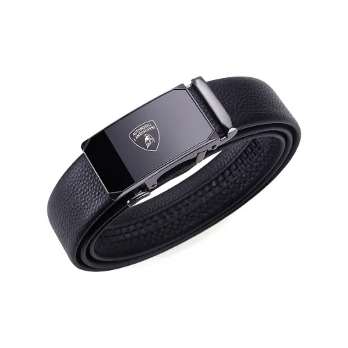 AUTOMOBILI LAMBORGHINI Ремень из коровьей кожи элегантный премиум-ремень мужской металлический