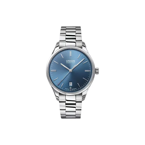 UNION GLASHUTTE/SA Автоматический Механический Мужской Часы VIRO Collection 39 мм Синий