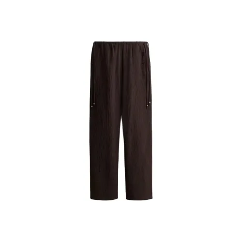 H&M Темно-кофейные Женские Повседневные Брюки