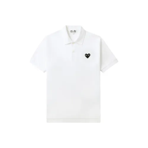 CDG Play Белое Унисекс Поло