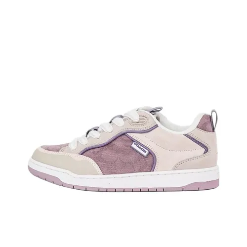 COACH C023 SNEAKER Низкий Топ Скейтборд Кроссовки Женские Серый Фиолетовый