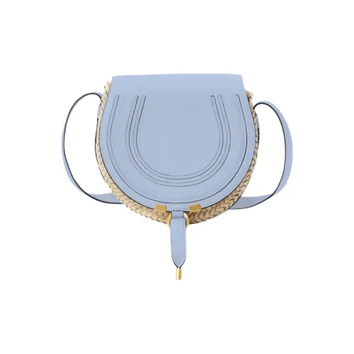 Chloe Marcie с рельефной телячьей кожей детали плетеные сумка через плечо маленькая женская синяя