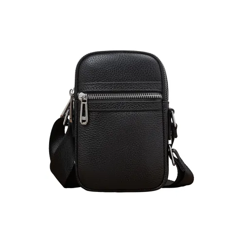 Old Man's Head Сумка через плечо из коровьей кожи, мужская, черная