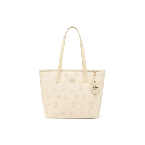 Teenie Weenie ПУ (полиуретан) Тоут Сумка Сумка для покупок Сумка Сумка через плечо Стандартная Женская Кремово-желтый Светло-розовый