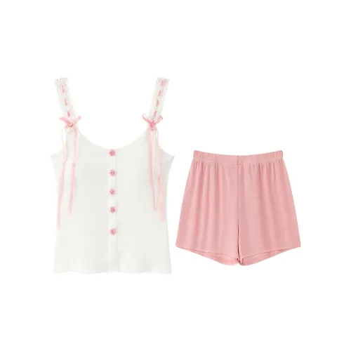 Caramella Невинно-соблазнительный Белый Женские Пижамные комплекты