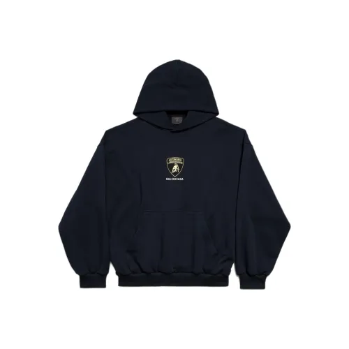 Balenciaga x AUTOMOBILI LAMBORGHINI Свитшот Регулярного Кроя Мужской Черный