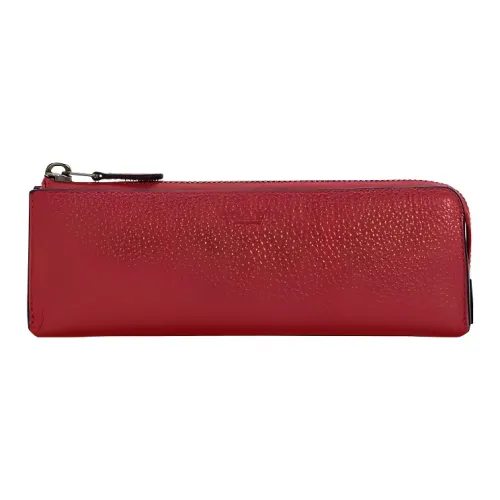 COACH Органайзер Чехол Утонченный Pebble Кожа Монетница Клатч Маленький Мужской Красный