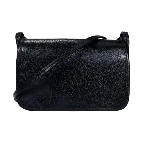 LONGCHAMP Сумка через плечо из коровьей кожи среднего размера женская черная