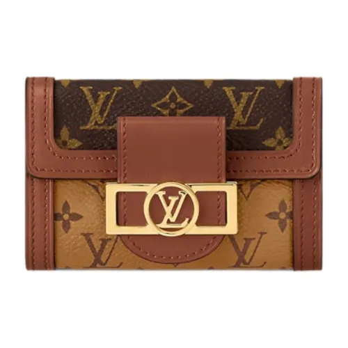 LOUIS VUITTON Телячья кожа Key Pouch Женские Коричневый