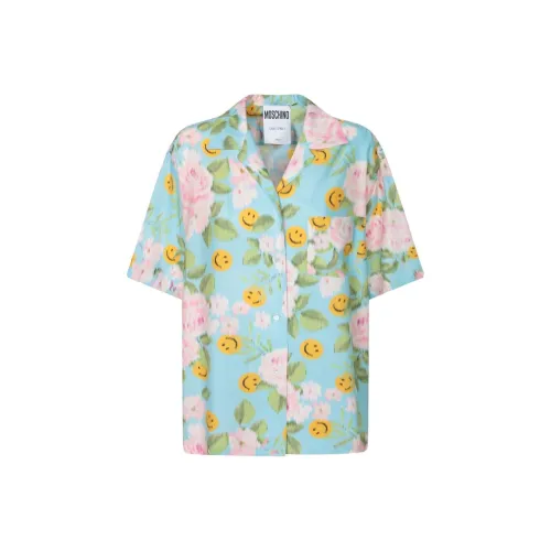 MOSCHINO SS25 Рубашка Женская Синяя
