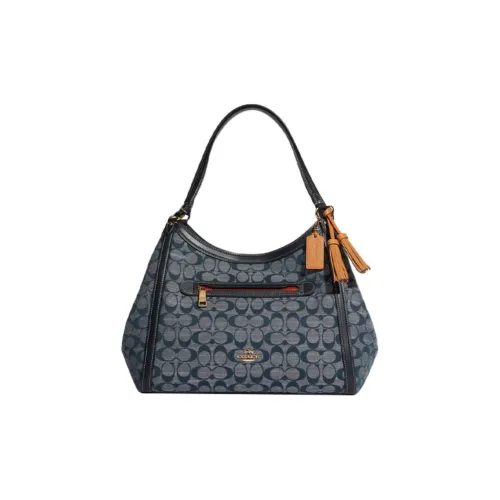 COACH Christie Кожа Сумка Сумка через плечо Женская Джинсовый синий