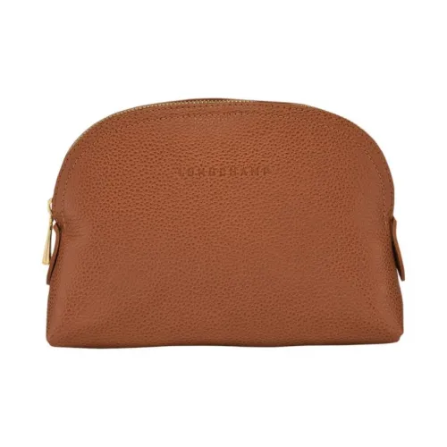 LONGCHAMP Le Foulonné Коровья кожа Клатч Маленький Женский Коричневый