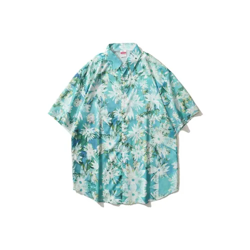 YEARNED Бирюзовая Унисекс Рубашка