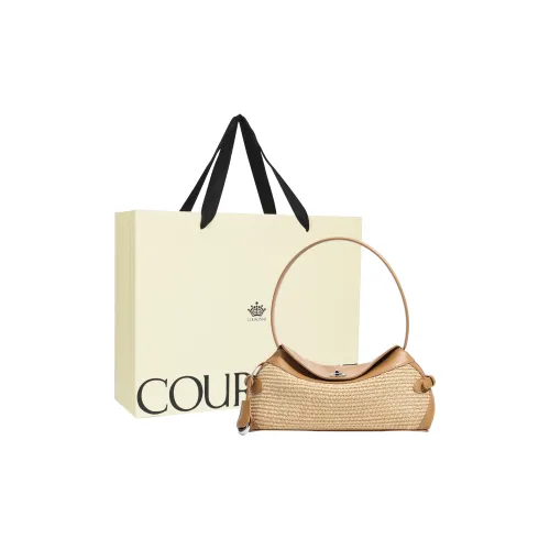 COURONNE Сумка через плечо из коровьей кожи с плетением из соломы женская многоцветная