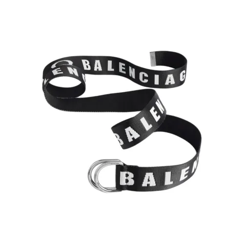 Balenciaga Полиамид Полиэстер Холст Ремень Мужской Черный 4CM