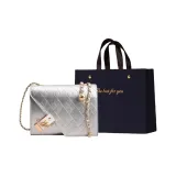 Серебристая +сумка для покупок