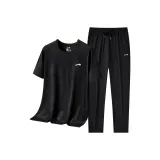 Комплект (черный топ+черные брюки)