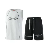 Топ верескового серого цвета + черный низ