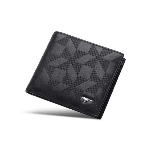 SEPTWOLVES Кошелек из коровьей кожи Мужской Черный