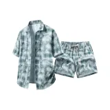 Зеленая рубашка + зеленые шорты