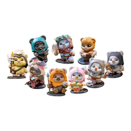 Hot Toys Star Wars Ewok COSBI MINI DOLL Слепые коробки Один Mystery Коробка Целая коробка 8 шт