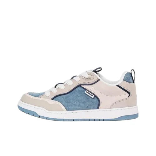 COACH C023 SNEAKER Низкий Топ Скейтборд Кроссовки Женские Серый Синий