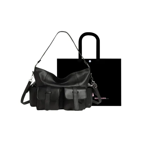 HACIN ПУ (полиуретан) Сумка через плечо Женская Черная