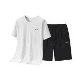 Набор (белый топ+черные шорты)