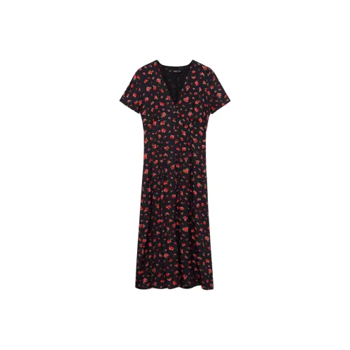 MANGO Короткий рукав платье женское