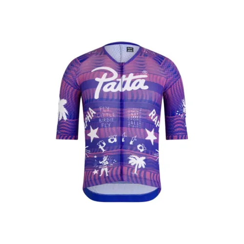 Patta Rapha Collaboration Фламинго-розовый/Королевский синий Мужская Велосипедная Одежда