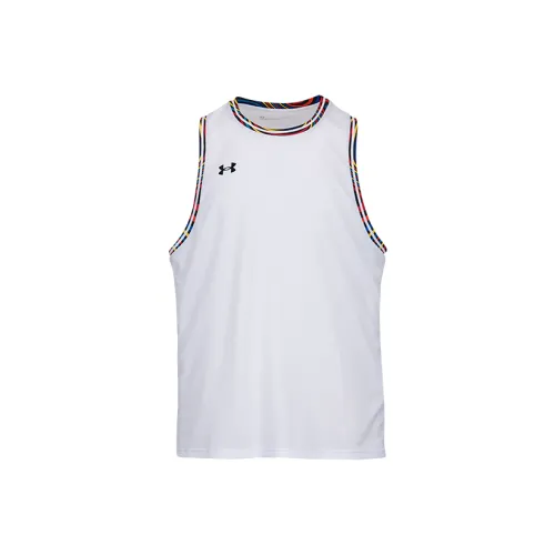 Under Armour Баскетбольная Джерси Мужская Белая Многоцветная Edge