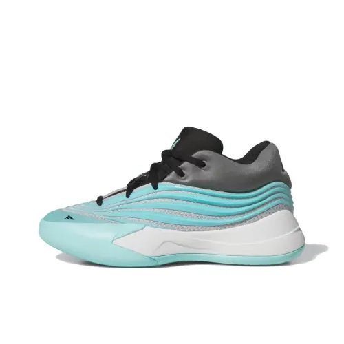 Adidas Dame 10 Slip-resistant Abrasion-resistant Low-top Basketball Shoes Unisex Blue Gray Adidas Dame 10 Противоскользящие Устойчивые к истиранию Низкие Баскетбольные Кроссовки Унисекс Синий Серый