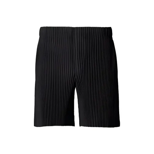 Homme Plissé Issey Miyake Черные Мужские Повседневные Шорты