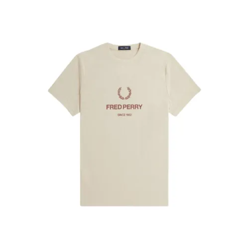 FRED PERRY Бежевые Мужские T-рубашки