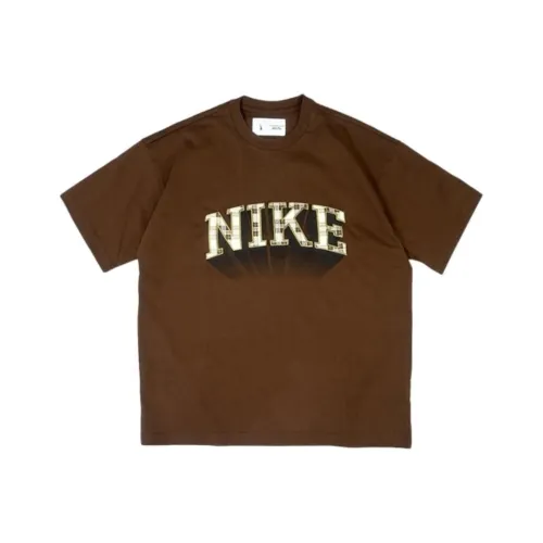 Nike Рукав с оборванным плечом T-рубашка Унисекс Коричневый