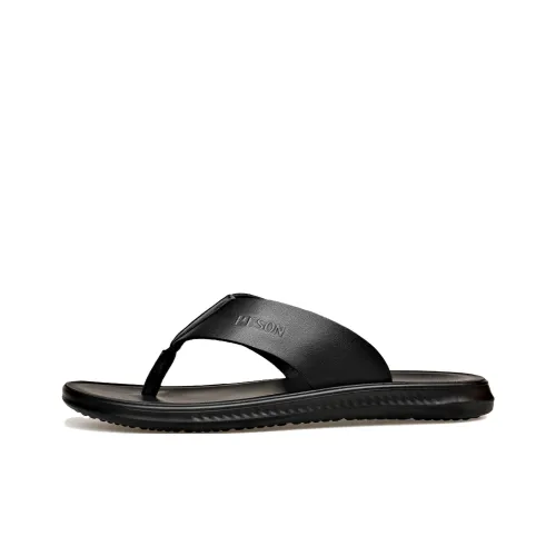 PT'SON Мужские устойчивые шлепанцы черного цвета