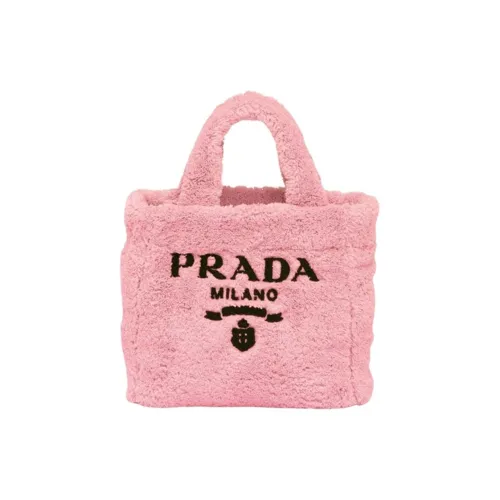 PRADA Ткань Тоут Сумка Сумка для покупок Сумка на плечо Сумка мини Женская Лепесток Розовый