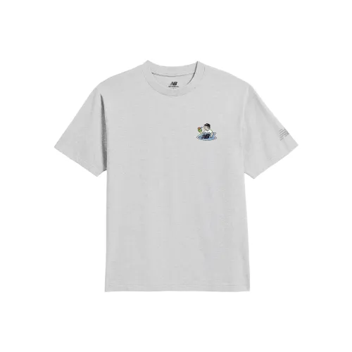 New Balance Surf SS25 SHOP T Рубашка Мужской Heather Пудра Серый