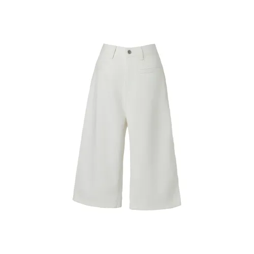 BRN Tdl 127 Белый Штаны капри Женские Джинсовые шорты