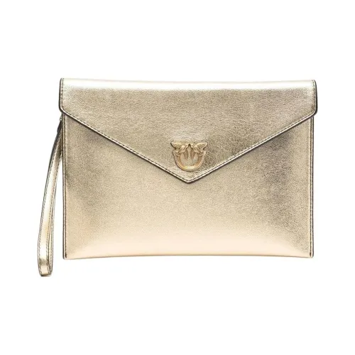 PINKO Sheepskin Handbag Clutch Women's Gold