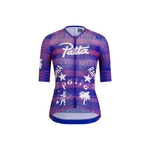 PATTA Rapha Collaboration Фламинго-розовый/Королевский синий Женская велосипедная одежда