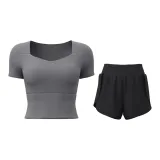 [Комплект с коротким рукавом] Известняк + Звездообразующий черный